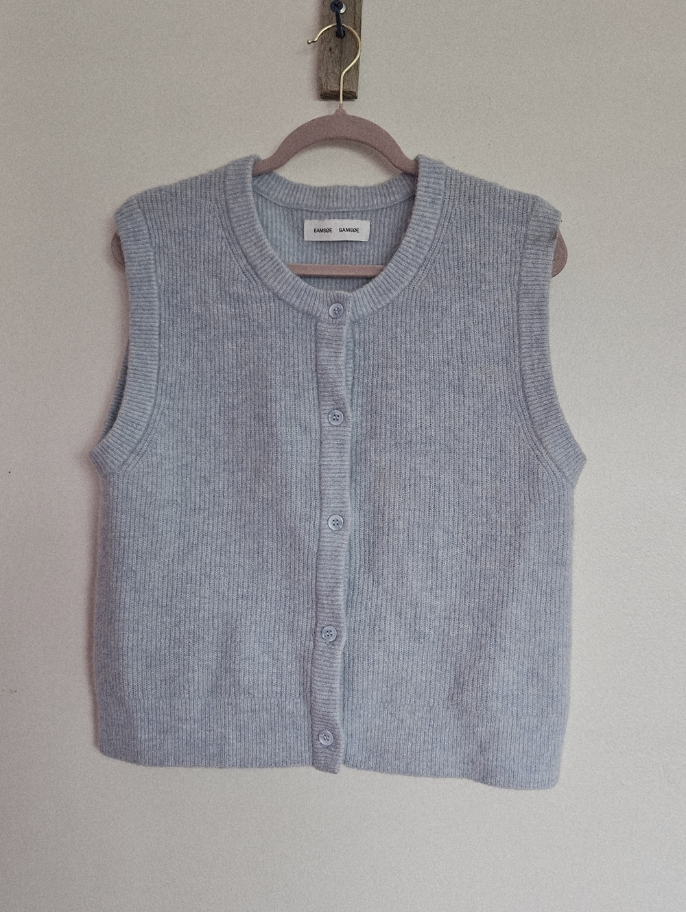 SAMSOE sajeanne Aplaca Merino Wool sweater Dusty Blue